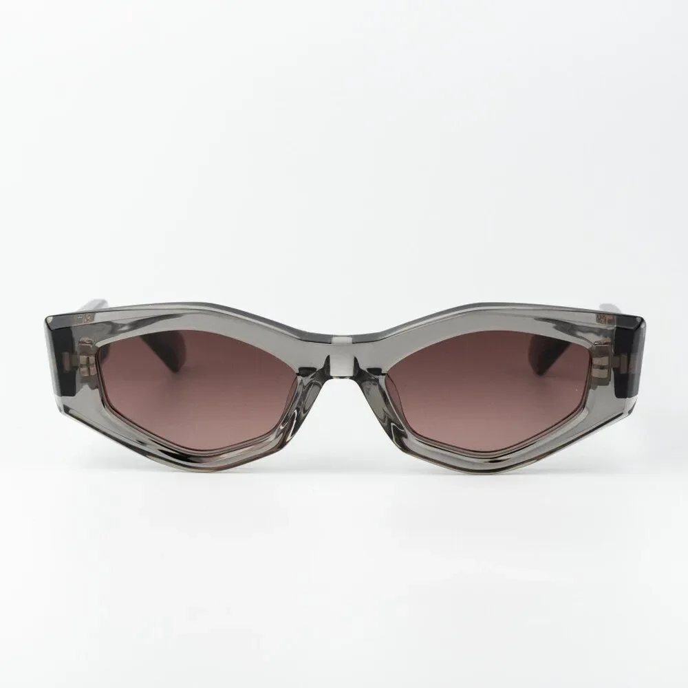 Valentino Men Sunglasses Translucent Grey Rose Irregular V - TRE VLS-101C-51